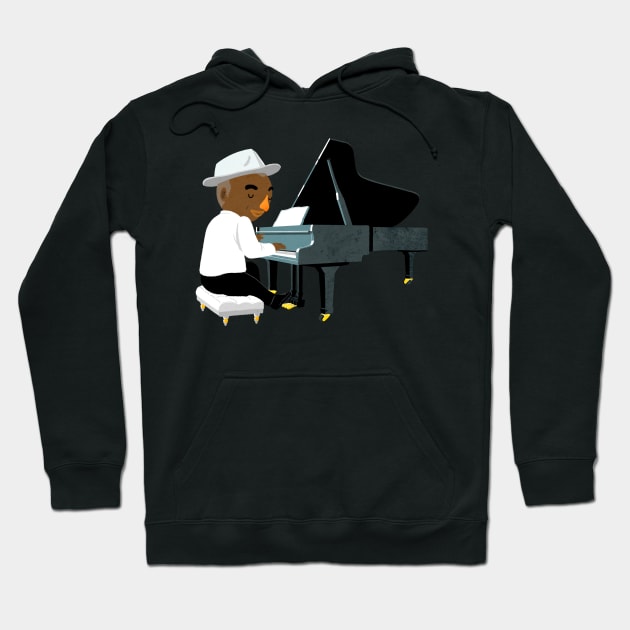 The piano part in a jazz quartet Hoodie by MOZORIDA